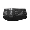 Delux juhtmevaba klaviatuur Ergonomic GM901D, BT+2.4G, must