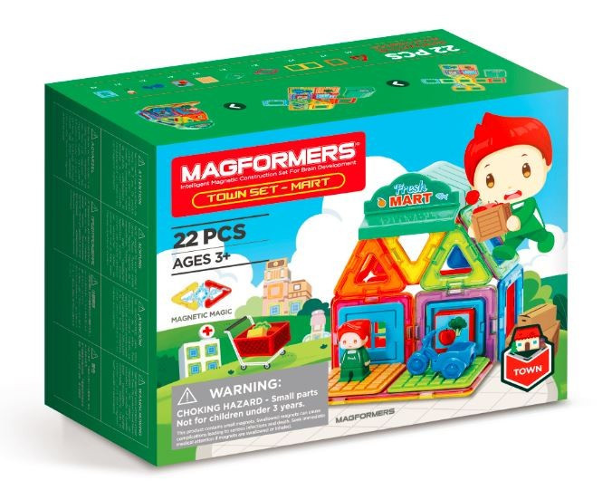 Magformers magnetklotsid Town Set - Mart 22-osaline