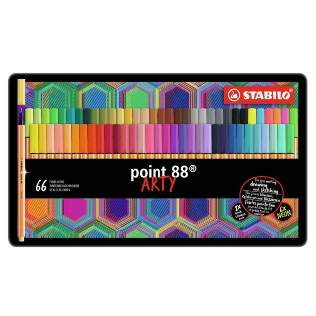 Stabilo tindipliiats Point 88 ARTY, 66 osa, metallkarbis