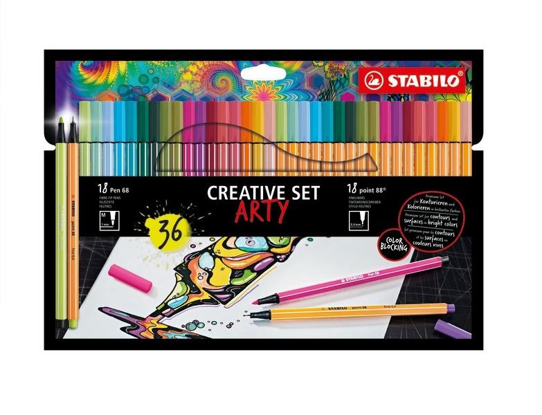 Stabilo komplekt ARTY, 36 osa, kartongpakendis