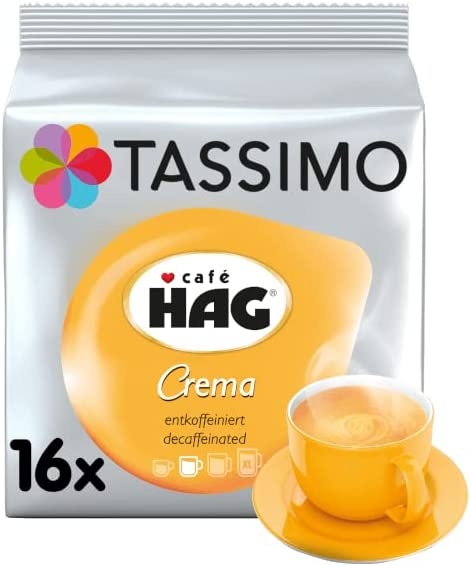 Tassimo kohvikapslid Cafe Hag Crema Decaffeinated, 16tk (kofeiinivaba)