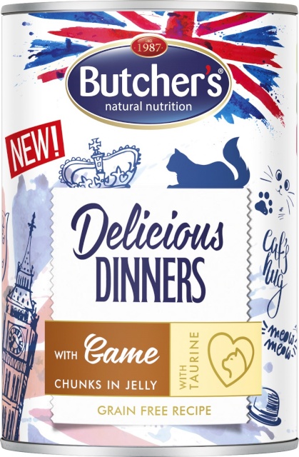 Butcher's kassitoit Delicious Dinners tükid with dziczyzną w galaretce 400g