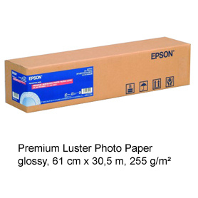 Epson fotopaberi rull Premium Paper semigloss, 250g/m2, 61cm x 30,5m, 1 rull