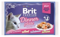 Brit kassitoit Premium Cat Jelly Fillet Dinner Plate 4x85g