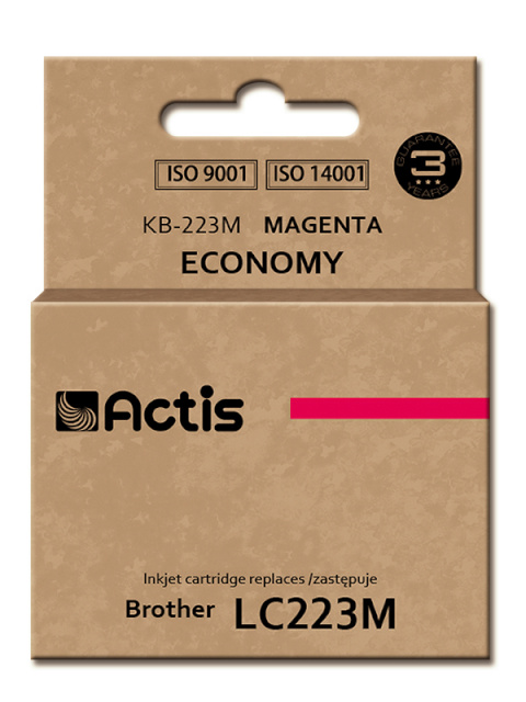 Actis tindikassett KB-223M, Ink for Brother(LC223M), Standard, 10ml, magenta