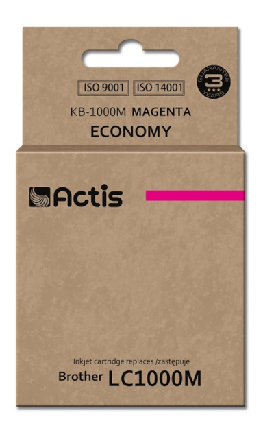 Actis tindikassett KB-1000M, Ink for Brother(LC1000M/LC970M), Standard, 36ml, magenta