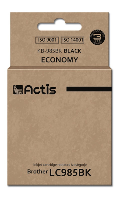 ACTIS tindikassett KB-985BK, Ink for Brother(LC985BK), Standard, 28ml, must