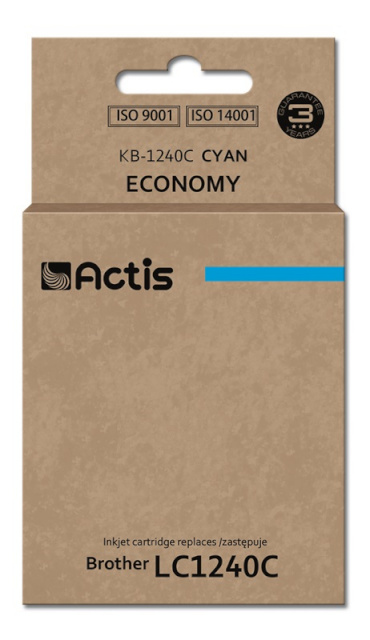 Actis tindikassett KB-1240C, Ink for Brother(LC1240C/LC1220C), Standard, 19ml, cyan