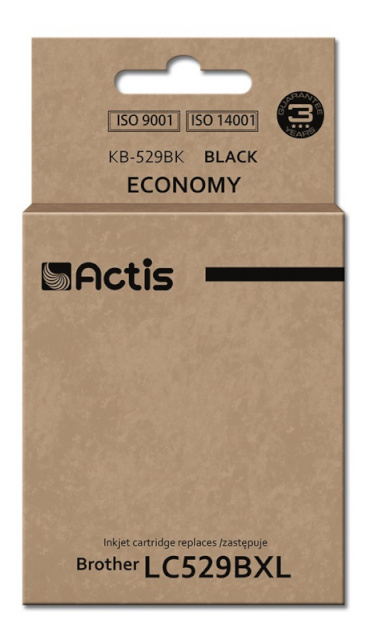 Actis tindikassett KB-529BK, Ink for Brother(LC529Bk), Standard, 58ml, must