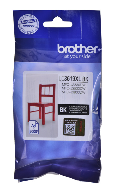 Brother tindikassett LC-3617Y, Ink cartridge, Original, must