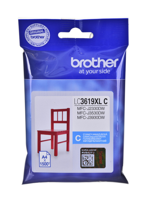 Brother tindikassett LC-3619XLC, Ink cartridge, Original, cyan