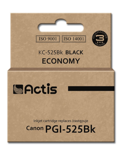 Actis tindikassett KC-525BK, Ink for Canon(PGI-525Bk), Standard, With Chip, 20ml, must