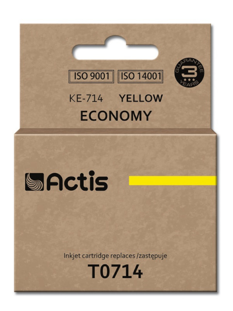 Actis tindikassett T0714, Ink for Epson(T0714), Standard,13.5ml, kollane