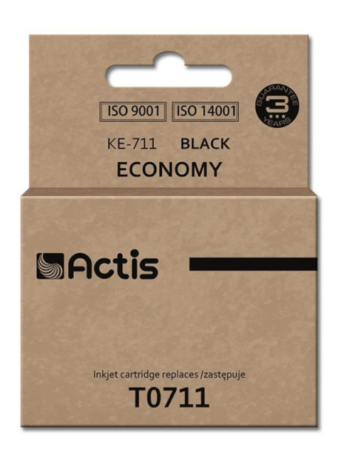 Actis tindikassett T0711, Ink for Epson(T0711), 15ml, must
