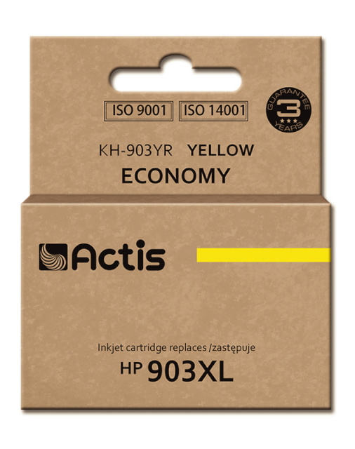 Actis tindikassett KH-903YR, Ink for HP(903XL T6M11AE), Standard, 12ml, kollane