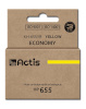Actis tindikassett KH-655YR, Ink for HP(655 CZ112AE), Standard, 12ml, kollane