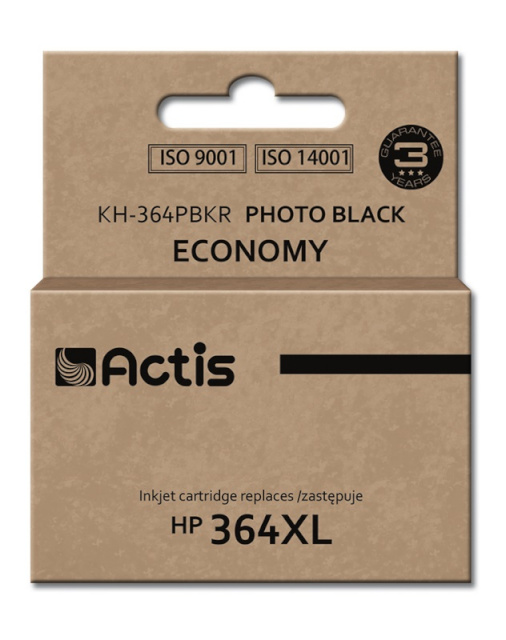 ACTIS tindikassett KH-364PBKR, Ink for HP Printer(364XL CB322EE), Standard, 12ml, must