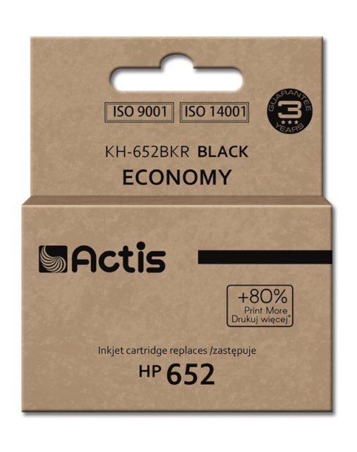 Actis tindikassett KH-652BKR Ink Cartridge HP 652 F6V25AE, 15 ml, must