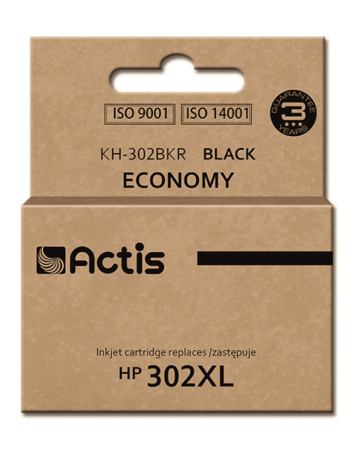 Actis tindikassett KH-302BKR Ink Cartridge HP 302XL F6U68AE, Premium, 15 ml, must