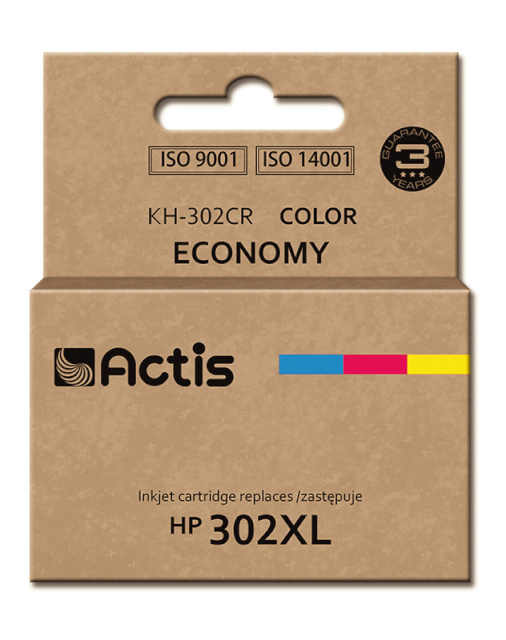 ACTIS tindikassett KH-302CR, Ink Cartridge HP 302XL F6U67AE, Premium, 21 ml, värviline