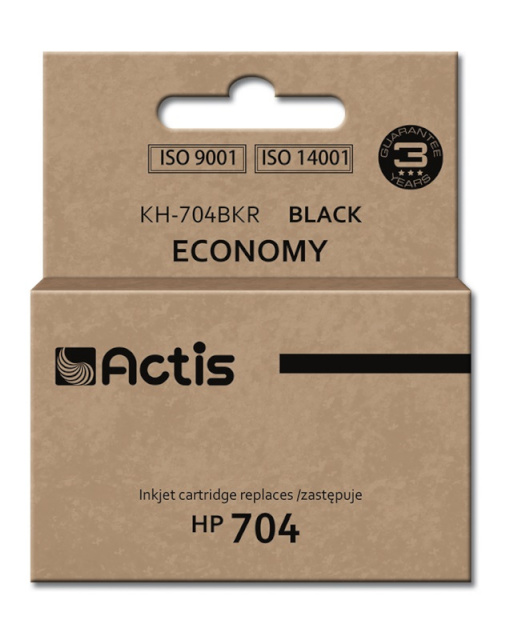 ACTIS tindikassett KH-704BKR, Ink Cartridge HP 704 CN692AE, 15 ml, must