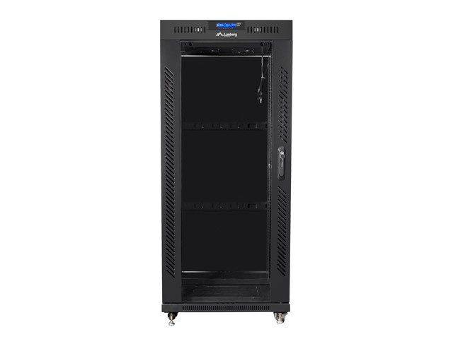 Lanberg serverikapp Installation Cabinet Rack 19 27U, 600x600mm, Glass Door, Flat Pack, must