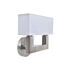 DKD Home Decor seinalamp Hõbedane metall Polüester valge 220 V 40 W (25x14x24cm)