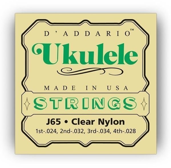 D'Addario ukulele keeled EJ65S Nylon String Set for Soprano Ukulele, 3-pakk