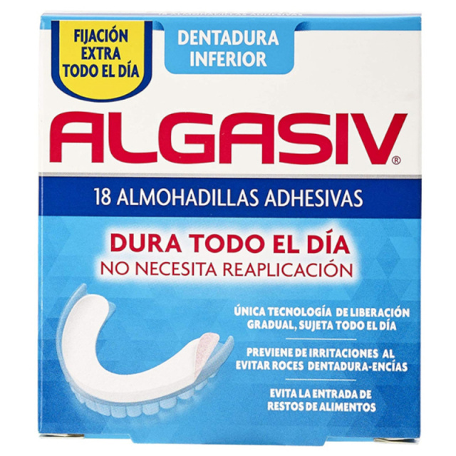 Algasiv hambaproteeside kinnituspadjakesed INFERIOR ALGASIV INFERIOR (18tk)