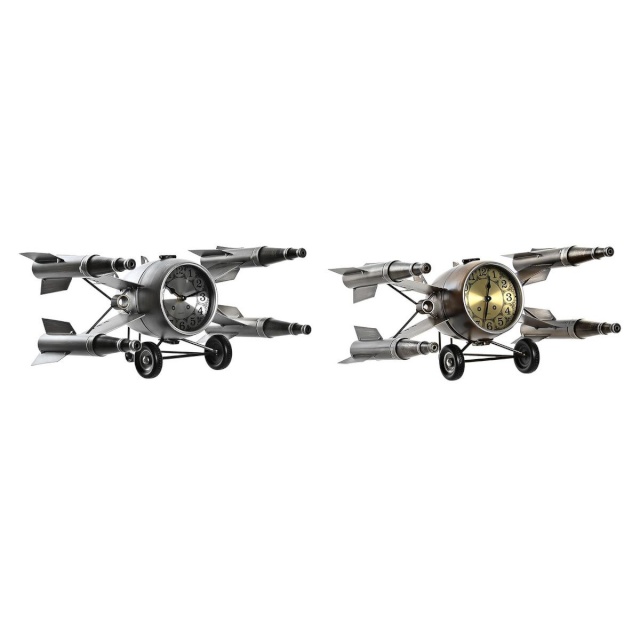 DKD Home Decor lauakell 38,5x28x19,5cm Hõbedane kuldne Raud Loft (2 Ühikut)