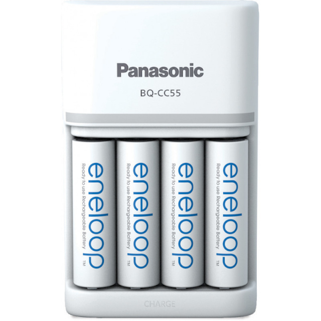 Panasonic eneloop laadija BQ-CC55 + 4x2000mAh AA