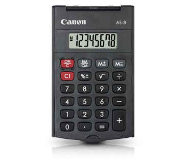 Canon kalkulaator AS-8 Pocket Calculator, must