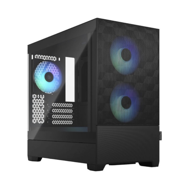 Fractal Design korpus Pop Mini Air RGB TG Clear Tint, mATX, Mini ITX, must