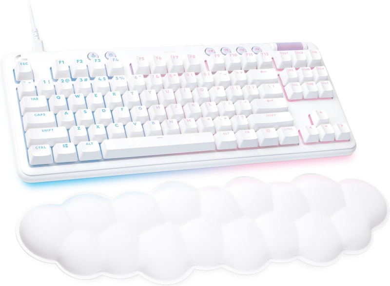 Logitech mänguri klaviatuur Aurora G713 Tactile, RGB, valge