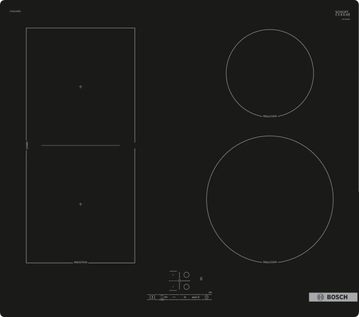 Bosch integreeritav pliidiplaat PVS61RBB5E Serie 4 Induction Hob, 60cm, must