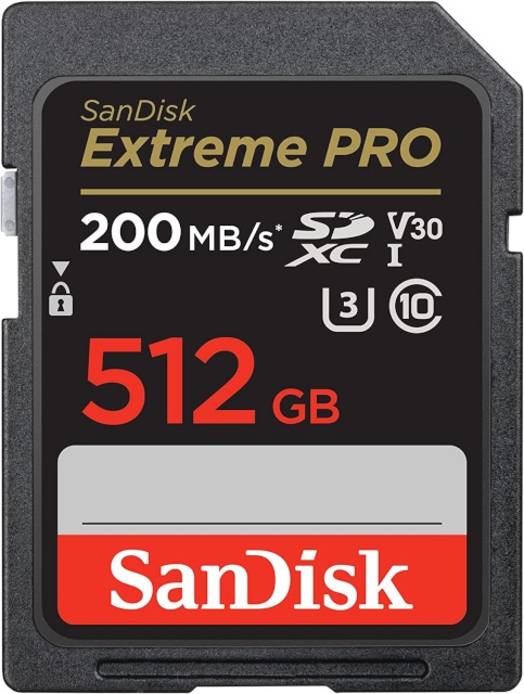 Sandisk mälukaart SDXC Extreme Pro 512GB 200MB/s V30 UHS-I U3