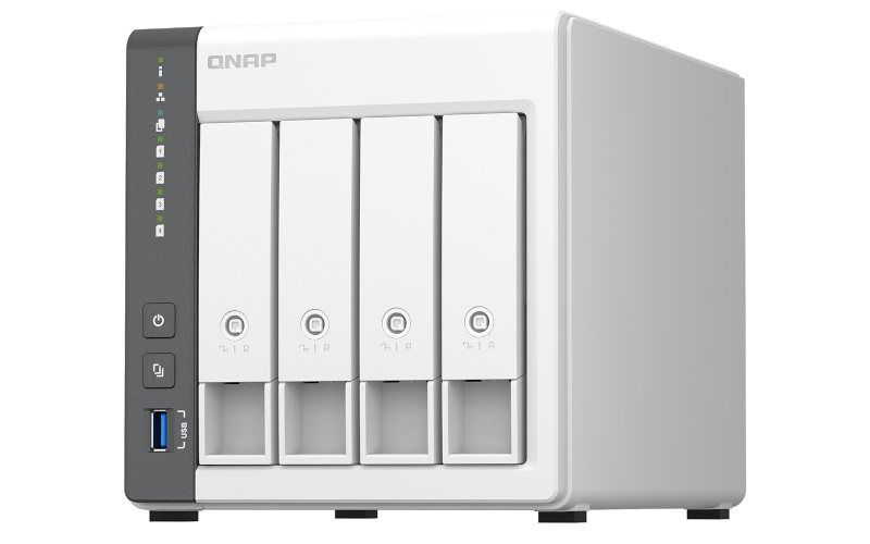 QNAP võrguketas NAS Storage Tower, 4bay, TS-433-4g, valge/hall