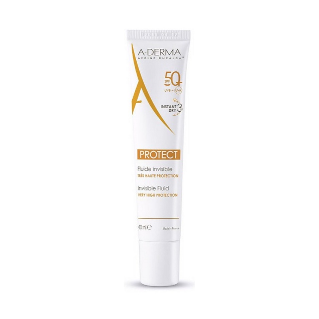 A-Derma päevituskreem näole Protect Fluide Invisible SPF 50+ (40ml)