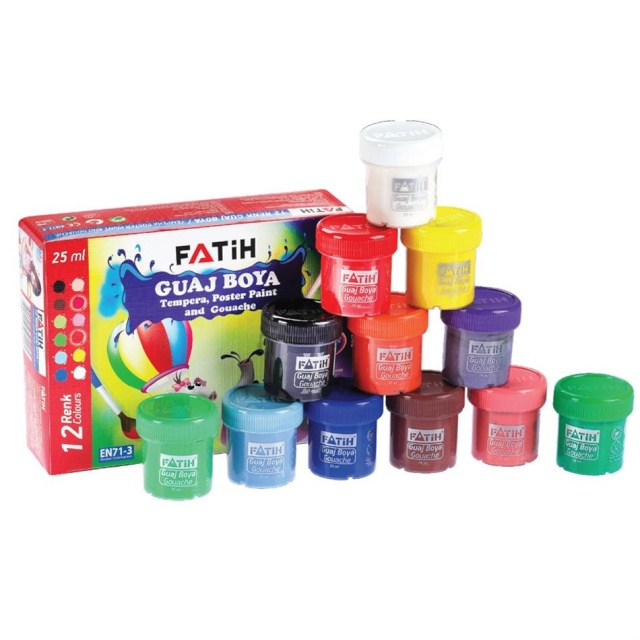 Fatih guašš 12 värvi, a' 25ml