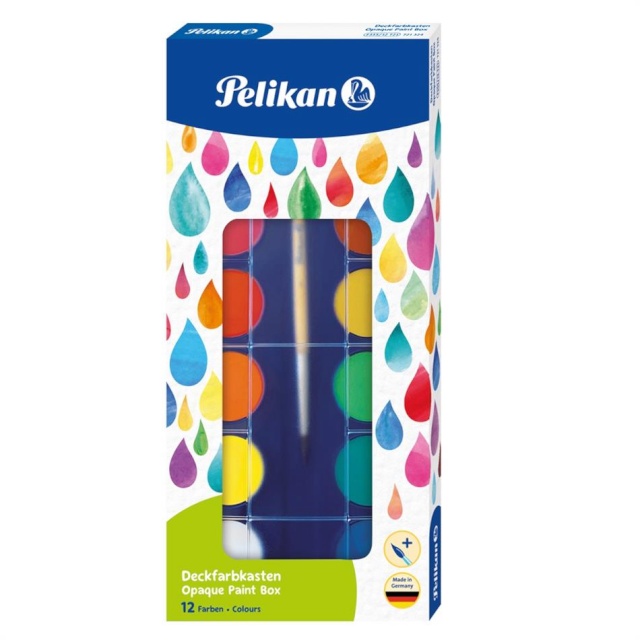 Pelikan akvarell 12 värvi + pintsel
