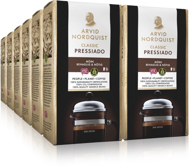 Arvid Nordquist jahvatatud kohv Classic Pressiado, 500g, 12-pakk