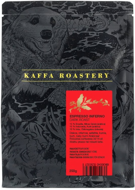 Kaffa Roastery kohvioad Espresso Inferno, 250g