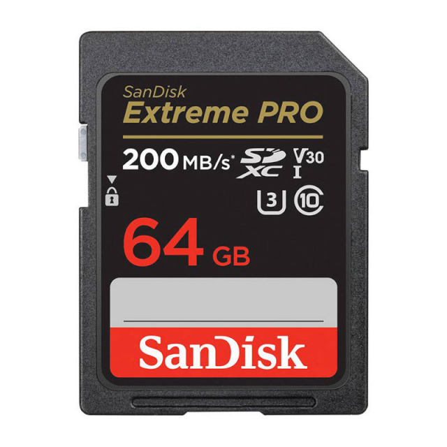 Sandisk mälukaart SDXC Extreme Pro 64GB 200MB/s V30 UHS-I U3