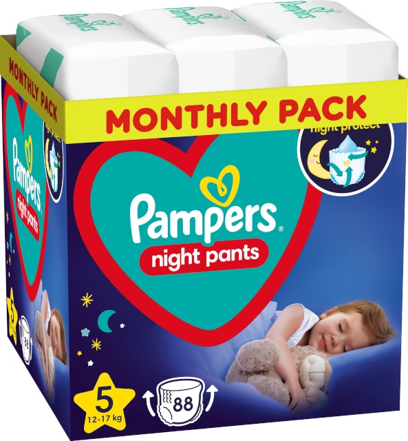 Pampers mähkmed Night Pants Püksmähkmed, suurus 5, 88 tk, 12kg-17kg