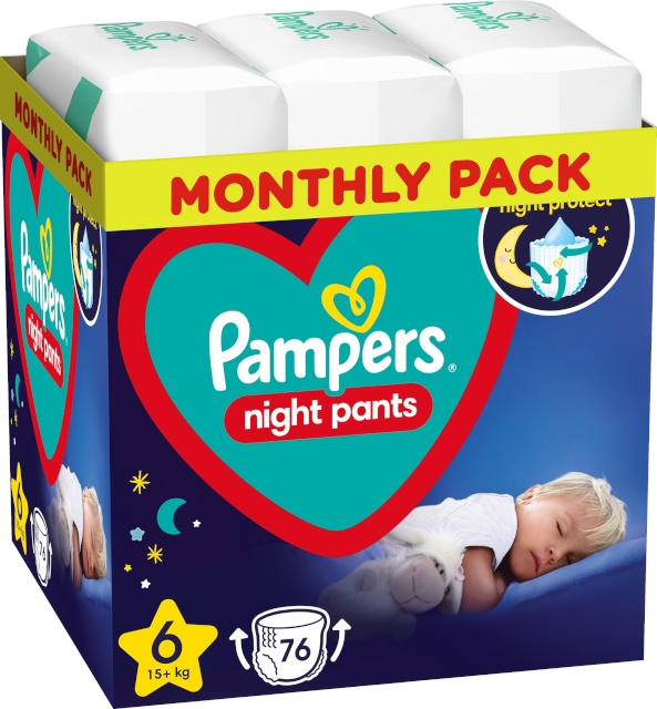 Pampers mähkmed Night Pants Püksmähkmed, suurus 6, 76 tk, 15+ kg
