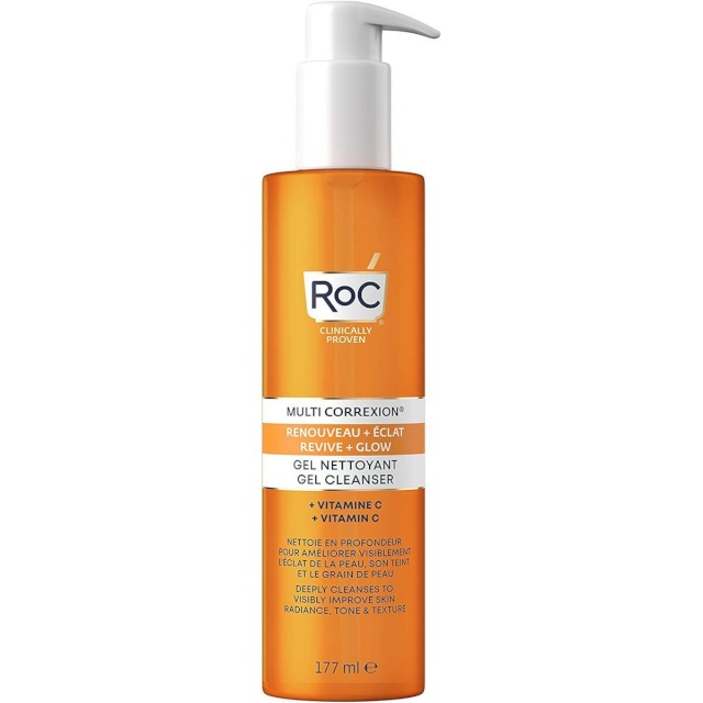 RoC näopuhastusgeel Multi Correxion Revive & Glow Gel Cleanser + Vitamin C 177ml, naistele