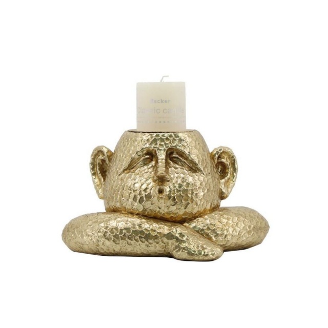 DKD Home Decor küünlahoidja Vaik kuldne 21x15x12cm