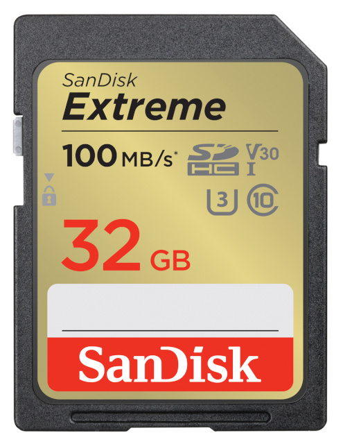 SanDisk mälukaart SDHC Extreme 32GB 100MB/s UHS-I U3 Class 10, V30