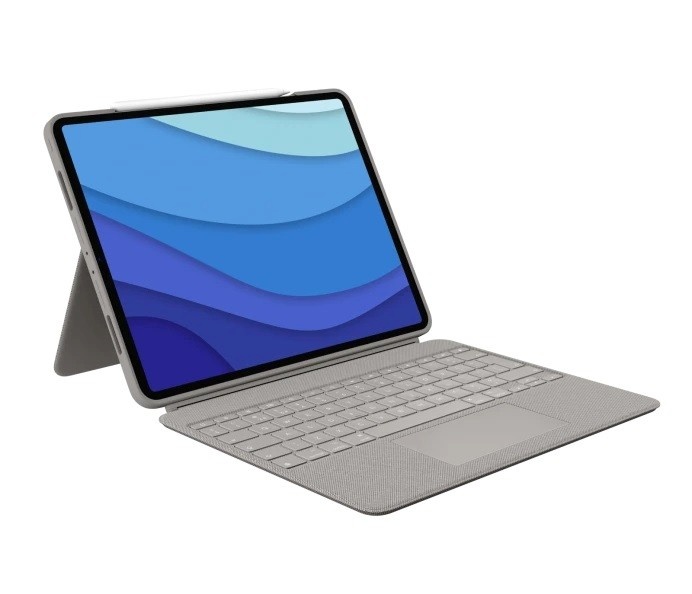 Logitech kaitsekest Case with keyboard Combo Touch iPad Pro 12 ,9 5th Gen. Sand UK