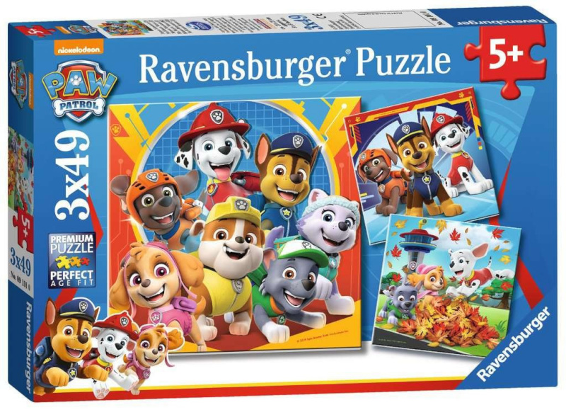 Ravensburger pusle 3x49-osaline Paw Patrol
